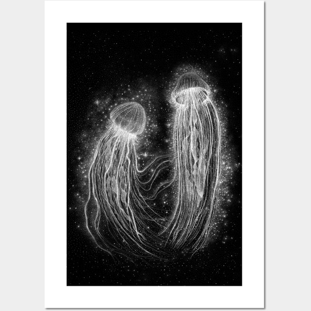 Galactic jellyfish Wall Art by petanddot